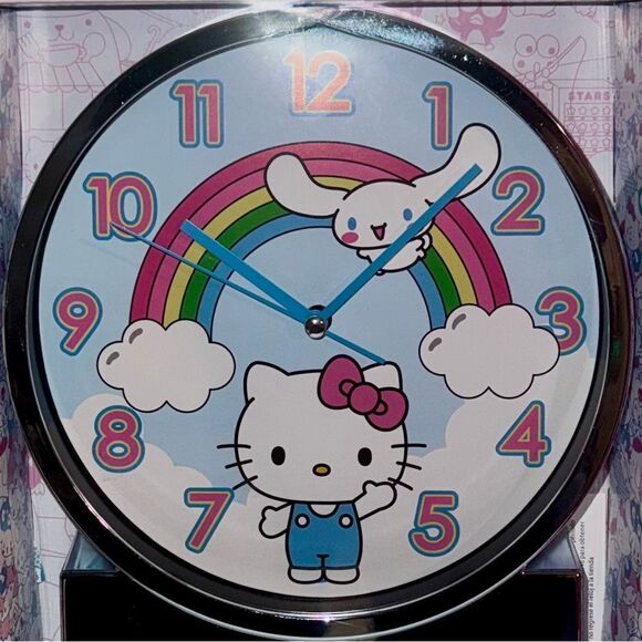 Hello Kitty & Friends Cinnamoroll Metallic Blue Table Top Analog Clock by Sanrio - Picture 2 of 8